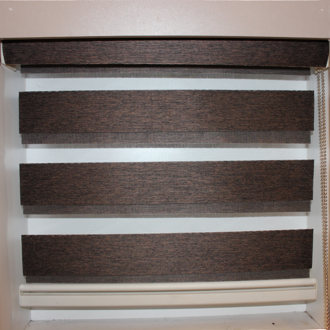 Brown - Zebra Blind